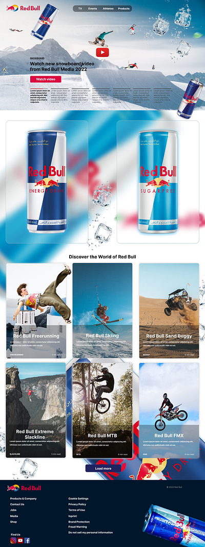 Red Bull Redesign app branding design evgheniiconev graphic design illustration lizzardlab logo red bull redesign redbull ui vector