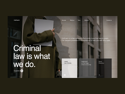 Hofmann - Day 15 30daysofweb article case coat criminal design design challenge desktop documents figma law layer papers suit ui web