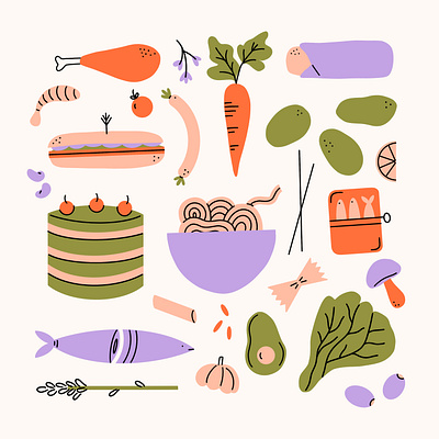 Snax design food graphic design illustration