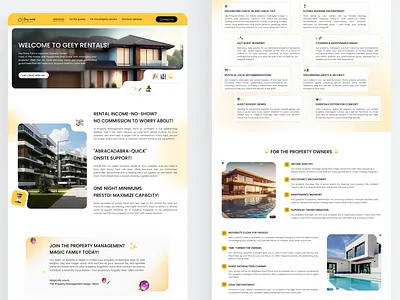 Landing Page ✨ Rent bright business house landing magic modern landing rent rental smart house startup subscription web design