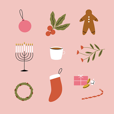 Pink Holiday design graphic design illustration