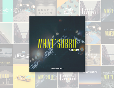 What's Subro Show - Podcast Covers cover design label mockup podcast record