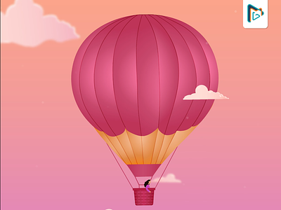 Hot Air Balloon - Motion Graphics Animation animation design graphic design illustration