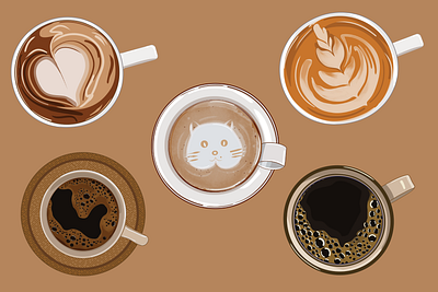 coffee latte art top view clipart coffee coffee latte art coffee latte heart coffee top view graphic design illustration