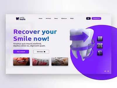 Dentist Web Design ui ux web design