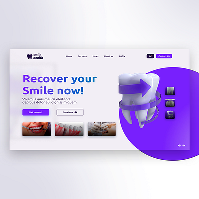 Dentist Web Design ui ux web design