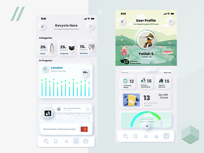 Designing for Sustainability: An Eco-Conscious Shopping App app design figma minimal mobile app neumorphism product design softui sustainable design ui ux ux case studies