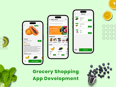 Grocery Shopping App app graphic design ui ux