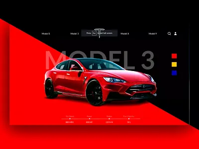 Tesla Web Design figma ui ux web design