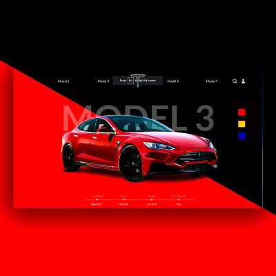 Tesla Web Design figma ui ux web design
