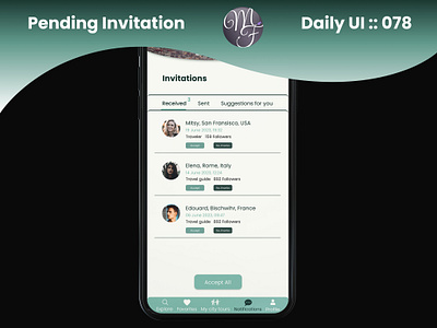 Pending Invitation Daily UI 078 application assistance branding call to action cta daily ui design friend graphic design guide guidesy illustration invite pending invitation share social network tourism ui ux vector