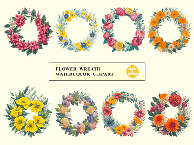 floral wreath graphic