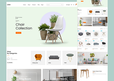 Furniture Website Design animation design furniture home interior landing page motion graphics online store store ui web website design