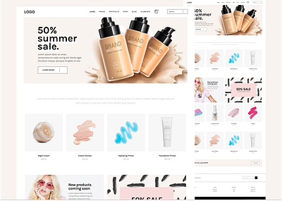 cosmetics and beauty website design beauty beauty products cosmetics design hair landing page saloon store ui ui design ux website design women