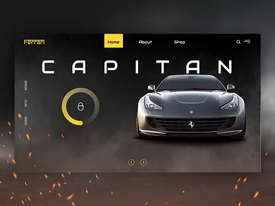 Ferrari Web Design ferrari landing page ui ux web design
