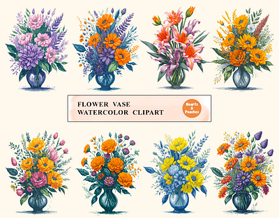 Flower Vase Watercolor Clipart Bundle clipart design digital art digital download flower graphics flower bouquet clip art flower vase clipart flower vase illustrations flower vase png graphic design illustration png vase with flowers watercolor watercolor floral arrangement watercolor flower bouquet watercolor flower bundle watercolor flower clipart watercolor flower vase watercolor flowers clipart