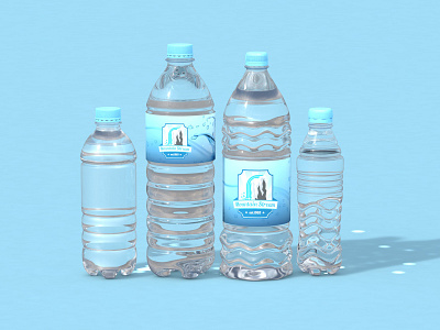 Mineral water bottles 3d 3dmodel cinema4d design graphic design modeling render