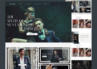 Fashion Website Ui design fashion landing page online shopping online store shopping style ui design website