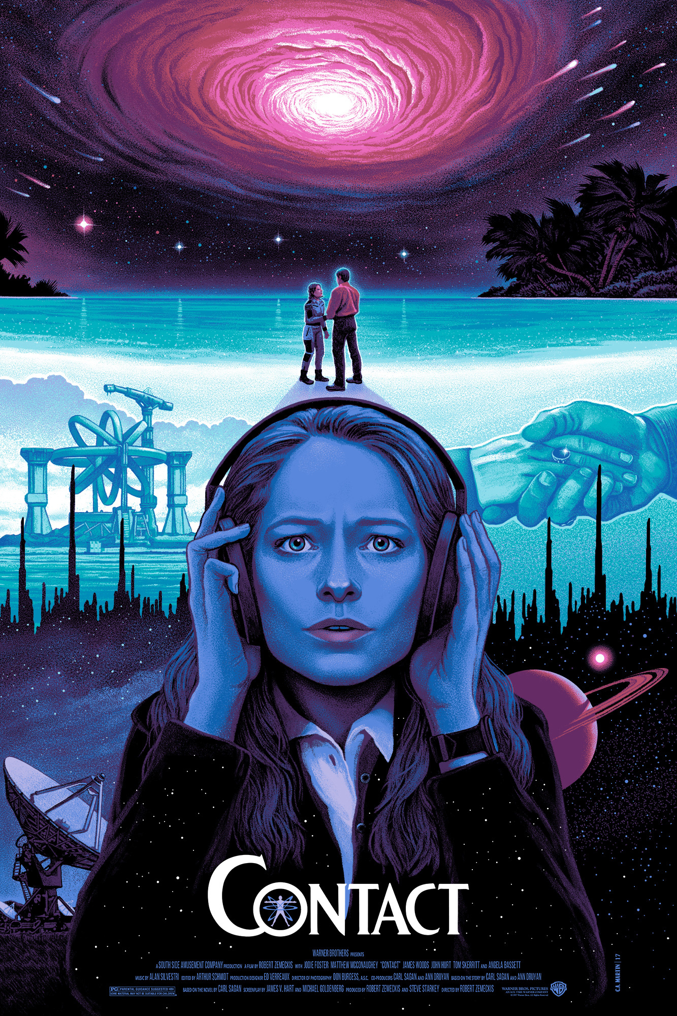 CONTACT - Illustrated Movie Poster illustration movie poster poster