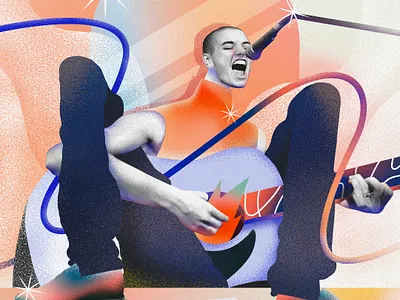 Sinéad 0'Connor art artwork collage collageart design gradient graphicdesign illustration mixedmedia motion graphics music musician