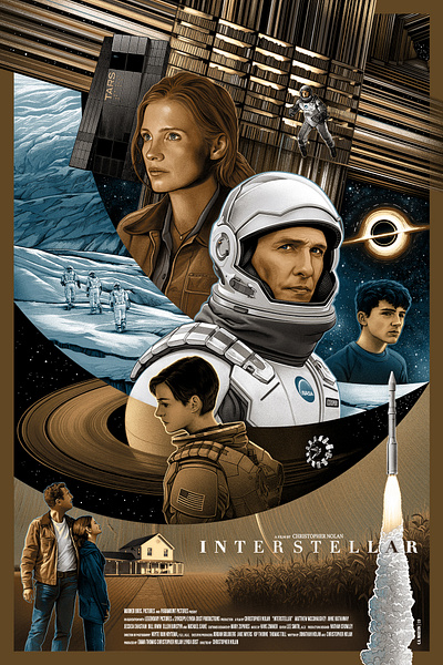 INTERSTELLAR - Illustrated Movie Poster illustration movie poster poster