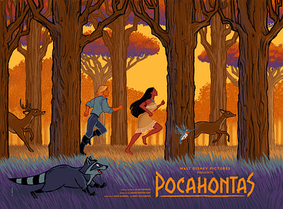 POCAHONTAS - Illustrated Movie Poster fanart illustration movie poster poster