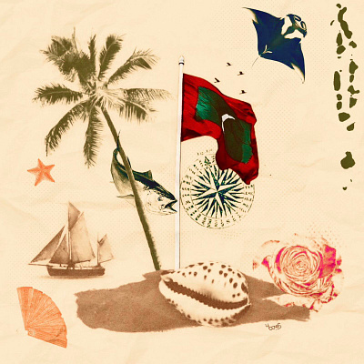 Maldives art artwork design digital art drawing graphic design illustration maldives vector