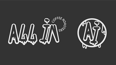 all in/coffee roasters branding clothing coffee coffeeroasters design graphic design logo merch t shirt ukraine vector