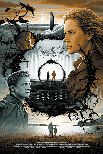 ARRIVAL - Illustrated Movie Poster fanart illustration movie poster poster