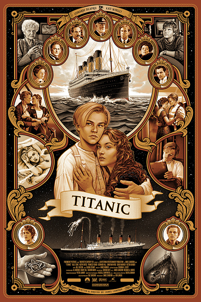 TITANIC - Illustrated Movie Poster fanart illustration movie poster poster