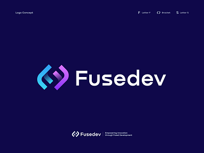 Fusedev logo design || letter f, Bracket, developer logo design blockchain code coder coding coding brackets codinglogo creation developer developers development devloper flogo letter f lettering lettermark logo logocreation logodesign programmer smart contract software web3