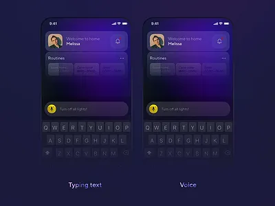 Type / Voice | UX/UI | Mobile App animation app application branding home inspiration it mobileapp smart type ui ux voice