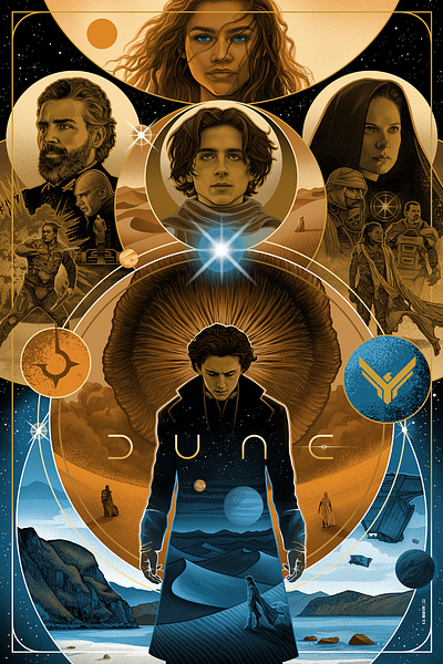 DUNE - Illustrated Movie Poster fanart illustration movie poster poster