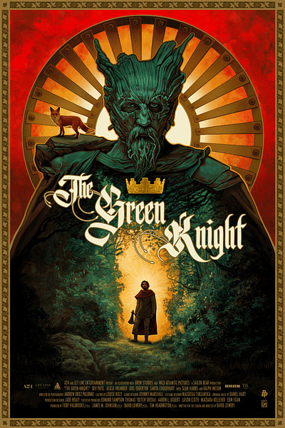 THE GREEN KNIGHT - Illustrated Movie Poster fanart illustration movie poster poster