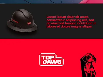 TOPDAWG - CONSTRUCTION REBRANDING - V1 construction cool design modern rebranding red strong