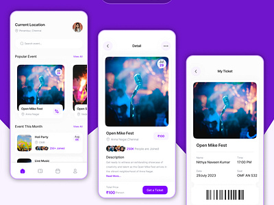 Event App app event ui uidesign uiscreens uiux uiuxdesigner ux