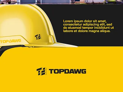 TOPDAWG - CONSTRUCTION REBRANDING - V2 construction home logo modern rebrand remodel strong yellow