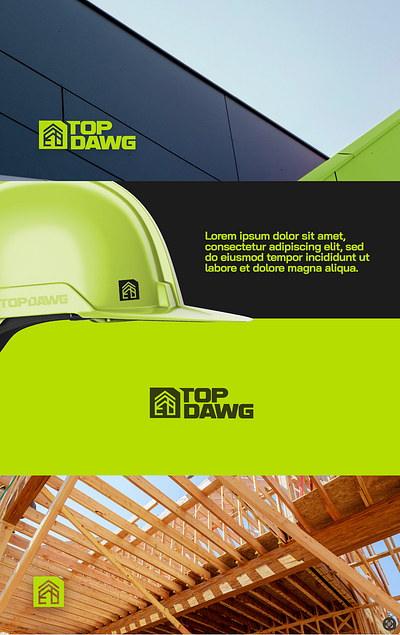 TOPDAWG - CONSTRUCTION REBRANDING - V3 construction green home improvement logo rebrand remodel