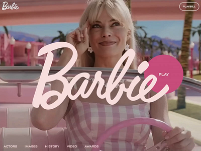 Barbie Movie - Web design (Hero block) animation barbie daily elegant first screen girl glamour hero hero section home page interaction loader motion movie pink preloader ui ux web design web site woman