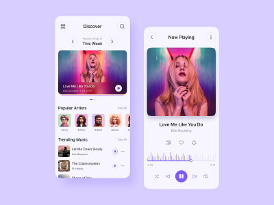 Music Player App app appui audio audio player design modern modern app music music player player playlist song trendy ui uiux
