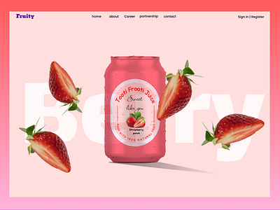 Fruity 3D Carousel Slider 3d app branding clean color creative dailyui design illustration ui