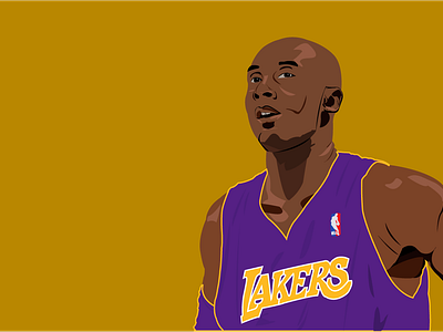 Random Kobe Bryant illustration from 2020 basketball beginner illustration illustrator nba vector