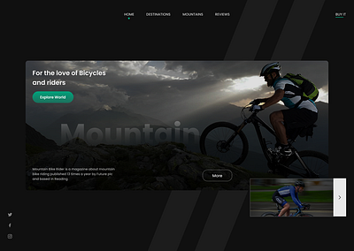 Mountain bikes Web Design bhfyp bicycle bike bikelife branding cycling cyclinglife design graphic design mountainbike sport ui uiesign uiuxdesign ux webdesign