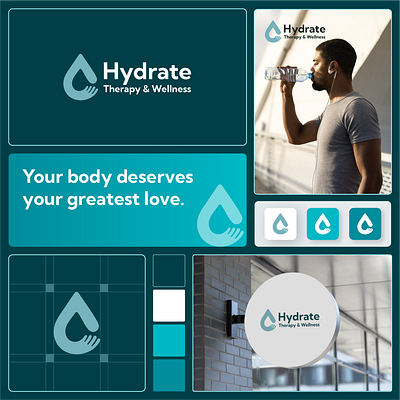 Hydrate - Therapy and Wellness Logo Design wellness