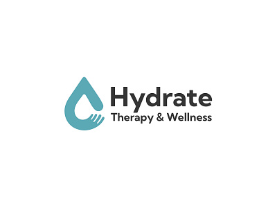 Hydrate - Therapy and Wellness Logo Design branding design drip hydrate logo logo design therapy water wellness