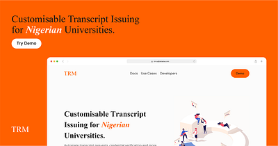 TRM • SEO Card design graphic design orange ui website