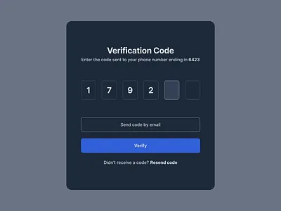 Dark Mode Verification Modal adobe xd blue bowling branding clean ui dark dark mode design figma graphic design modern onboarding pop up responsive saas ui ux ux design verification web design