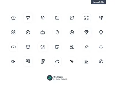 Craft Icons icon iconart icondesign iconpack icons illustration minimal modern ui uiux ux