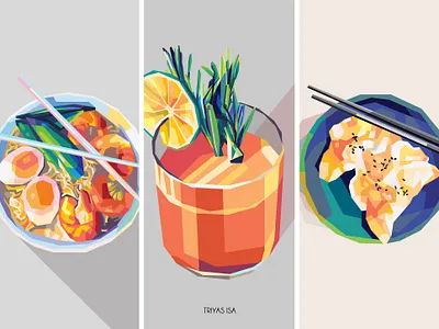 delicious colorful design food food illustration food kitchen fresh illustration japan food menu design unique vector vectorart