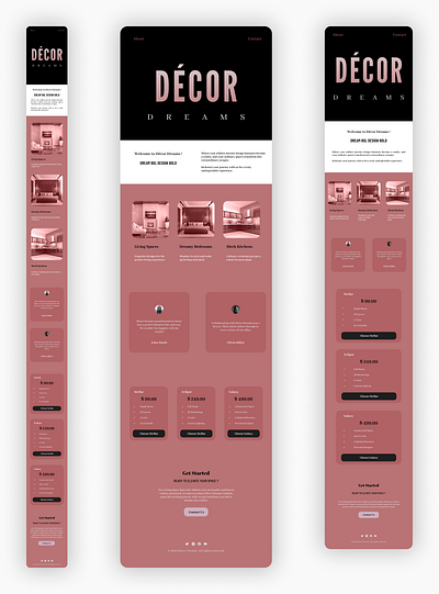 Decor Dreams - A Luxurious Interior Design Experience design ui website